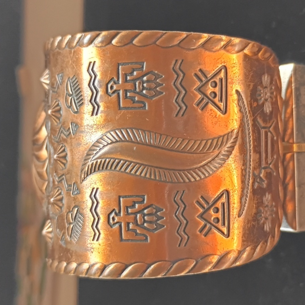 Engraved Copper Cuff Bracelet - image 4